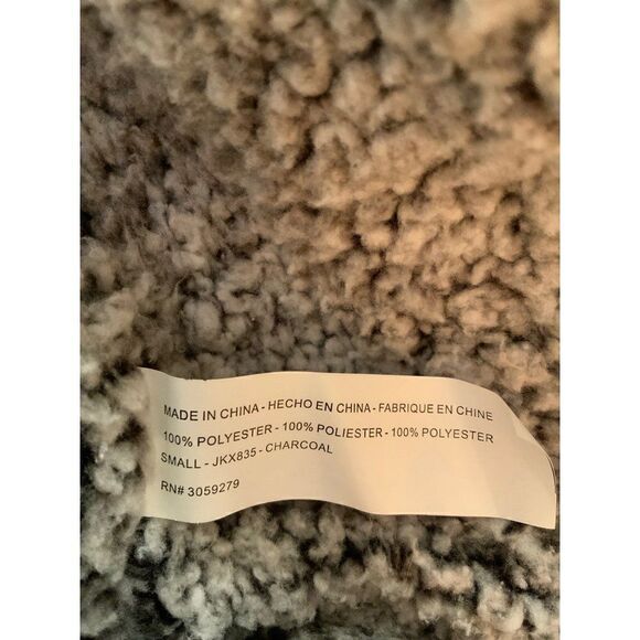 Thread & Supply Grey Sherpa Vest Zippered Closure Small - Picture 11 of 11